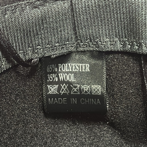 Black Wool Fedora Hat with Brown Trim - Picture 4 of 6